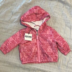 Hot pink baby girl moschino wind breaker